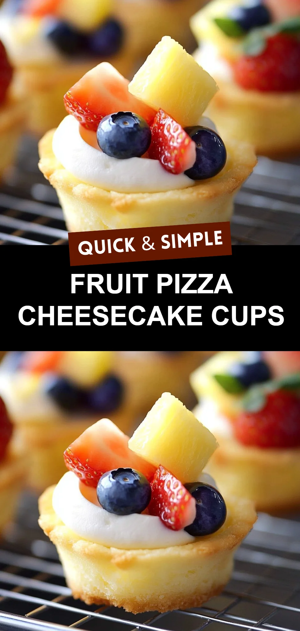 Fruit Pizza Cheesecake Cups