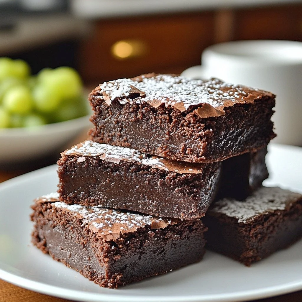 Delicious fudgy brownies made from sourdough scraps, perfect for dessert lovers.