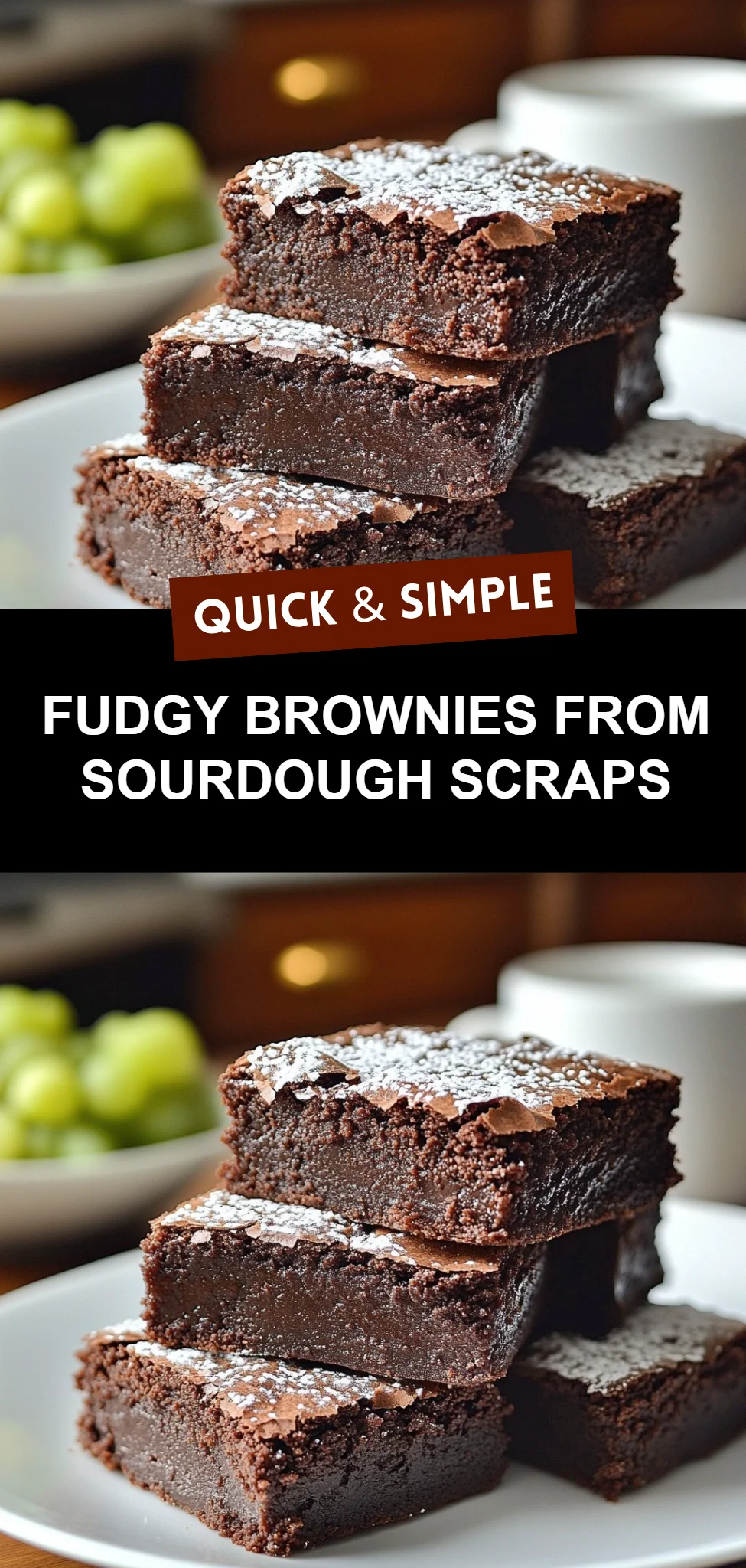 Fudgy Brownies from Sourdough Scraps