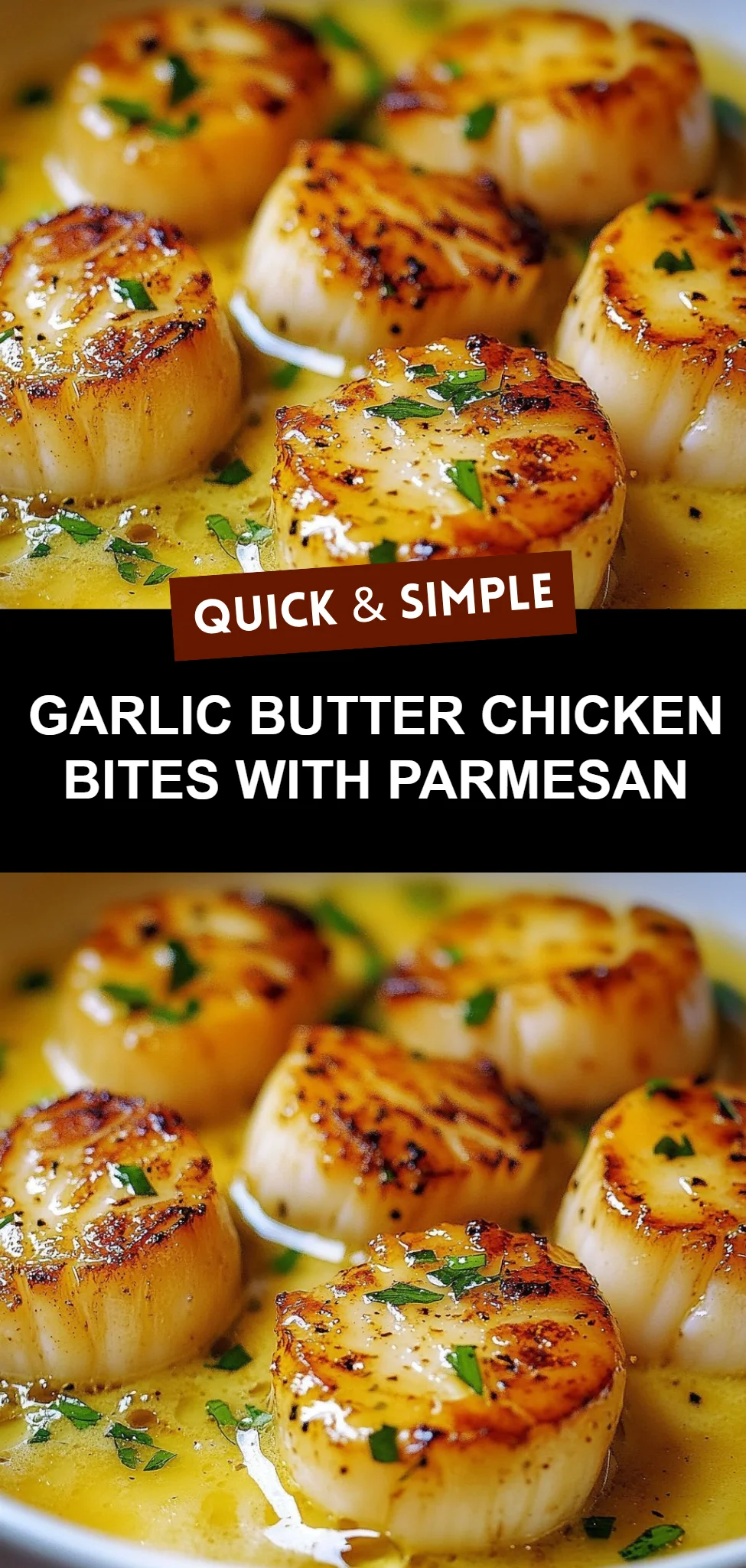 Garlic Butter Chicken Bites with Parmesan
