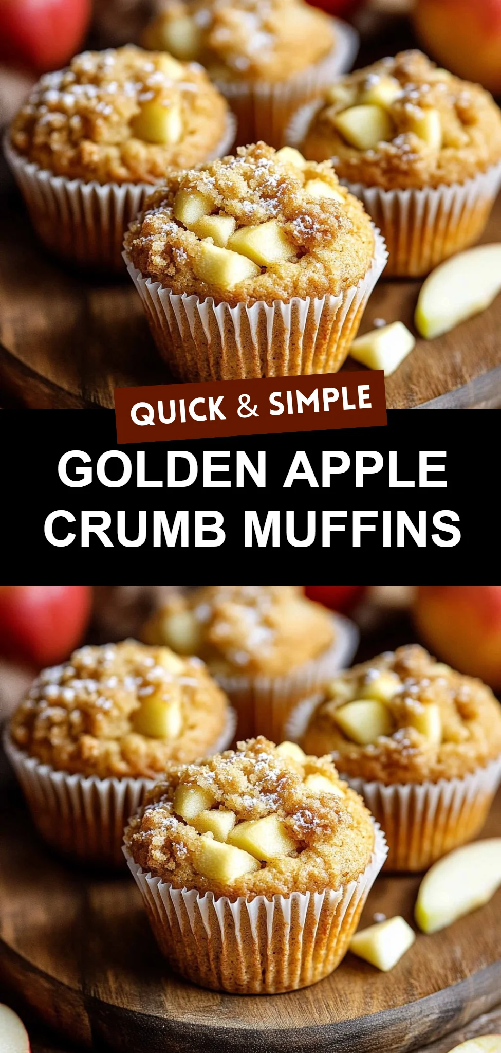 Golden Apple Crumb Muffins