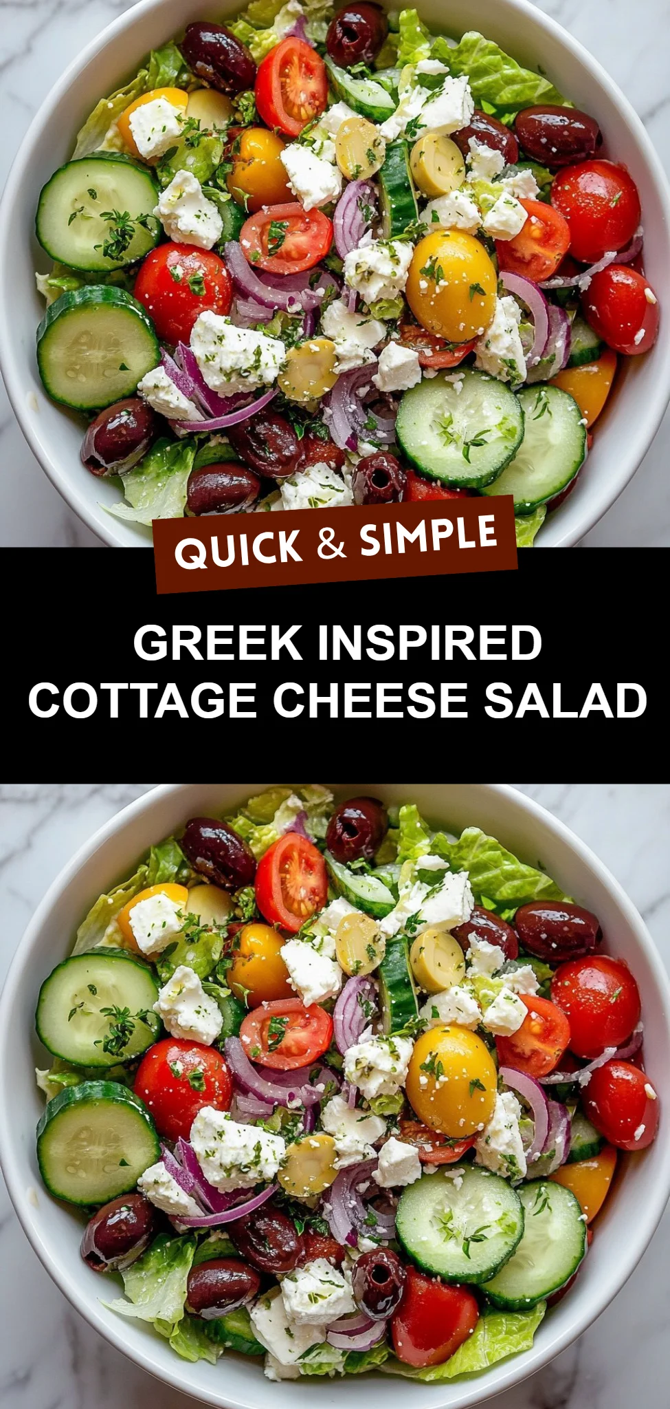 Greek Inspired Cottage Cheese Salad