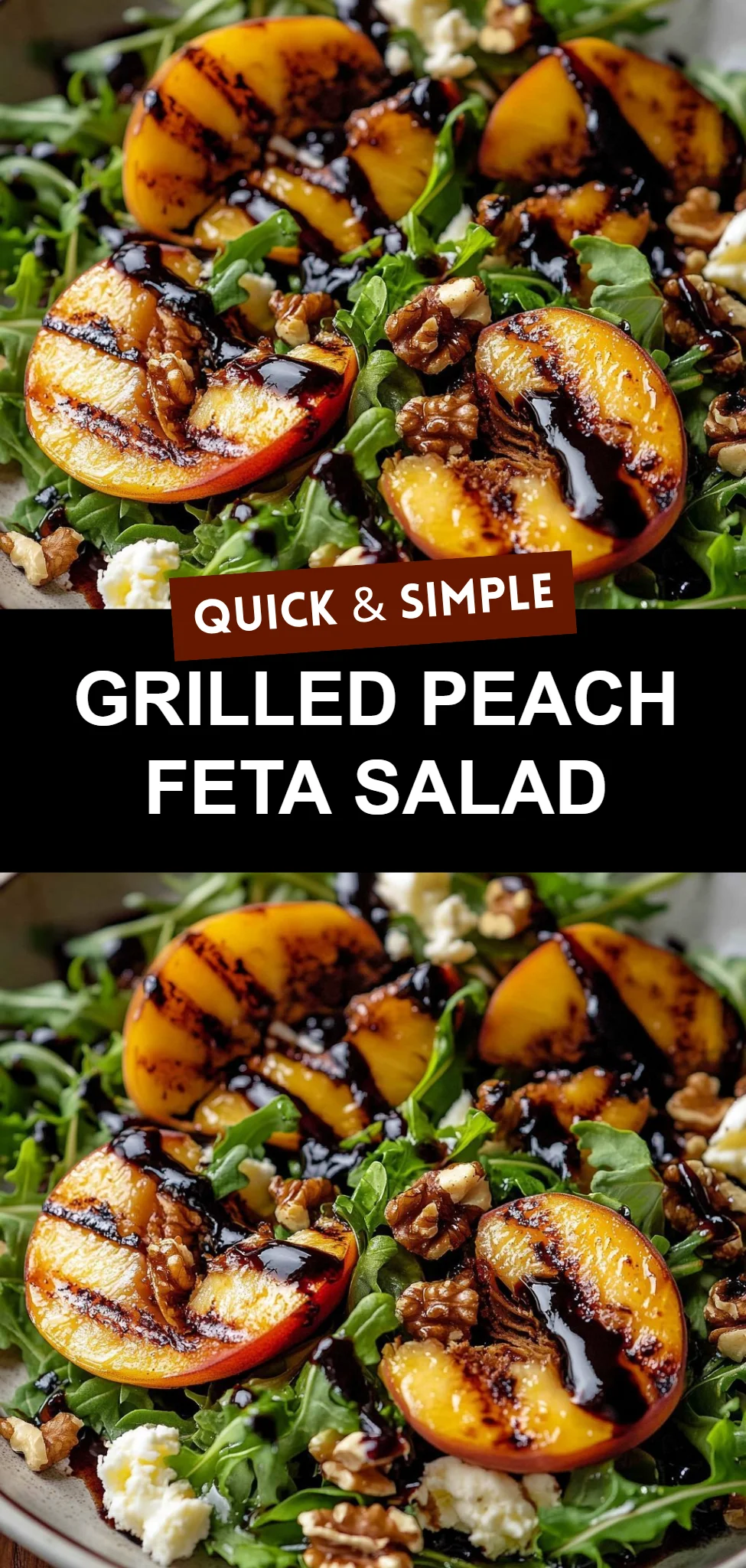 Grilled Peach Feta Salad