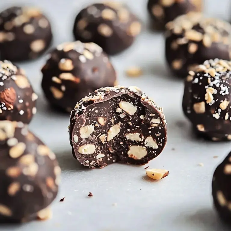 Guilt-free dark chocolate almond bites with crunchy almonds