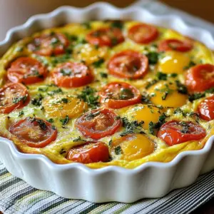 Herbed cheese frittata garnished with fresh herbs, perfect for brunch.