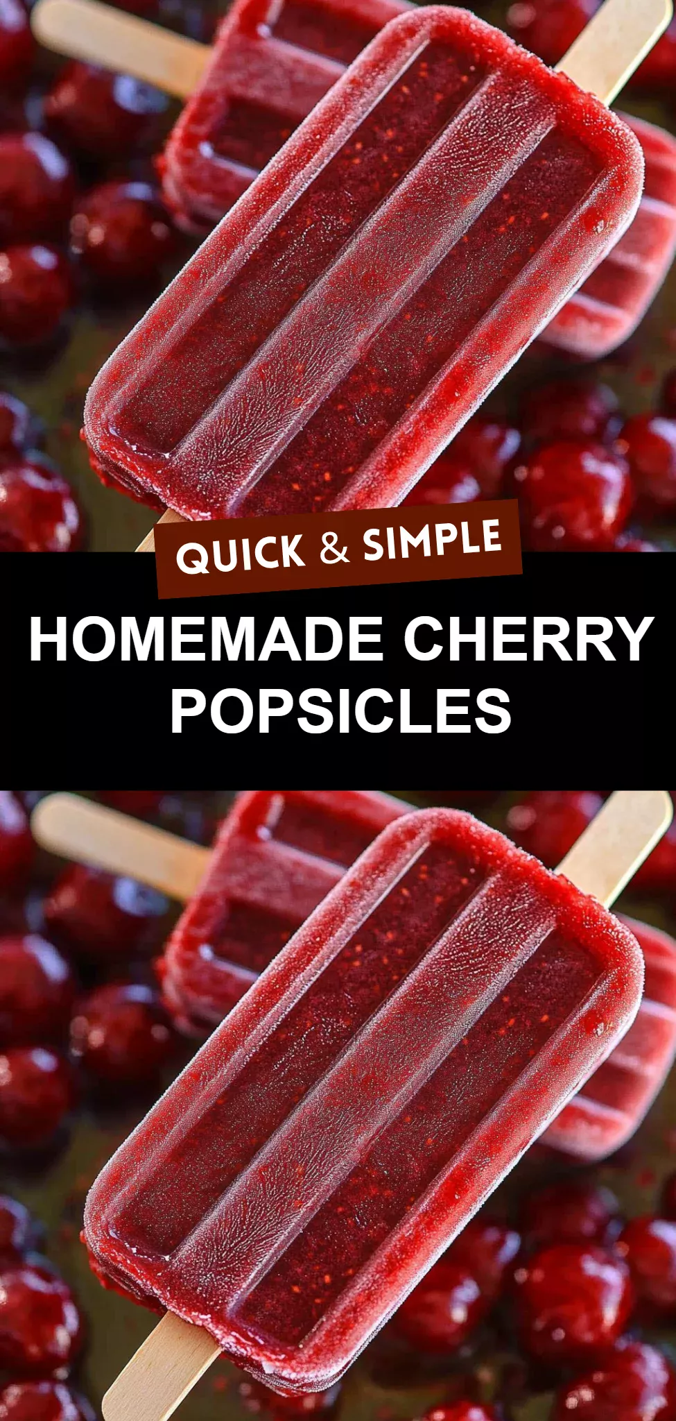 Homemade Cherry Popsicles