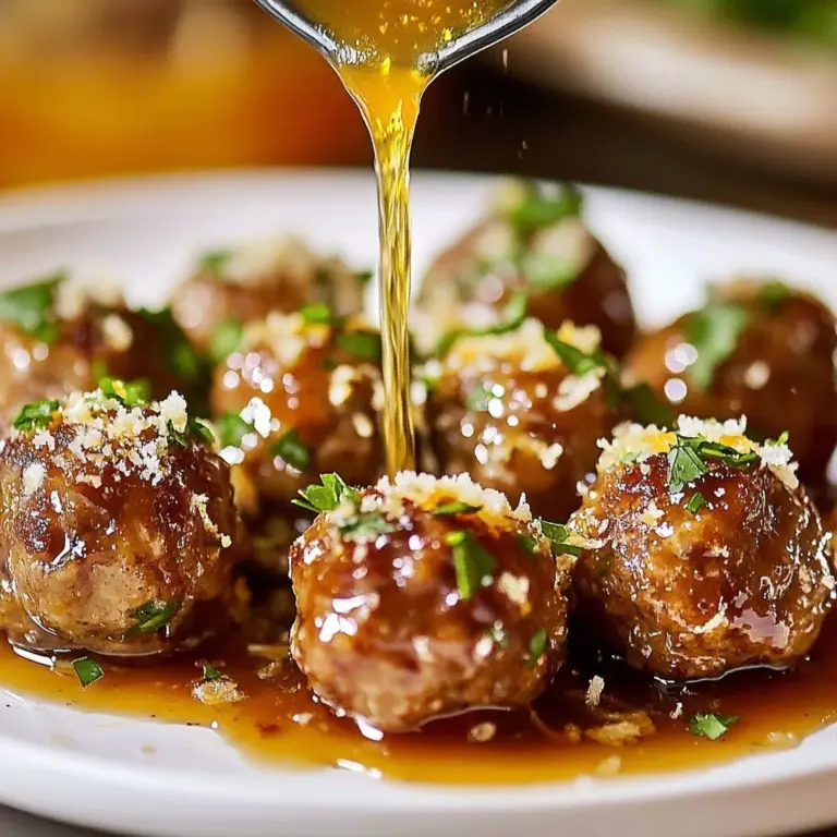 Delicious Honey Garlic Meatballs simmering in a slow cooker