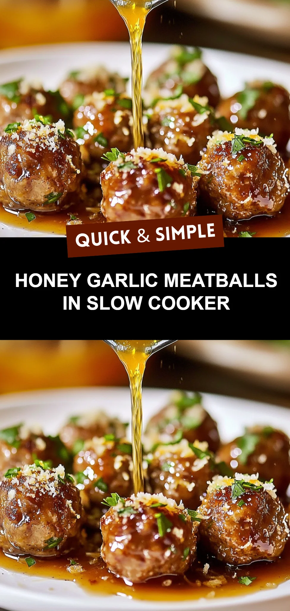 Honey Garlic Meatballs in Slow Cooker