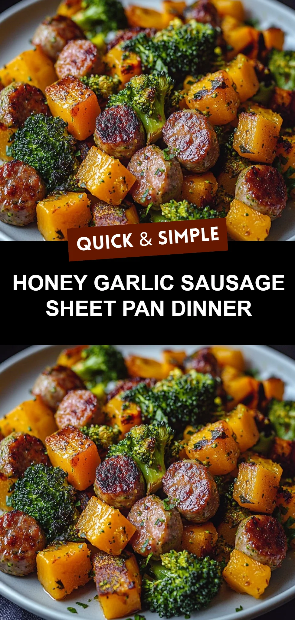 Honey Garlic Sausage Sheet Pan Dinner