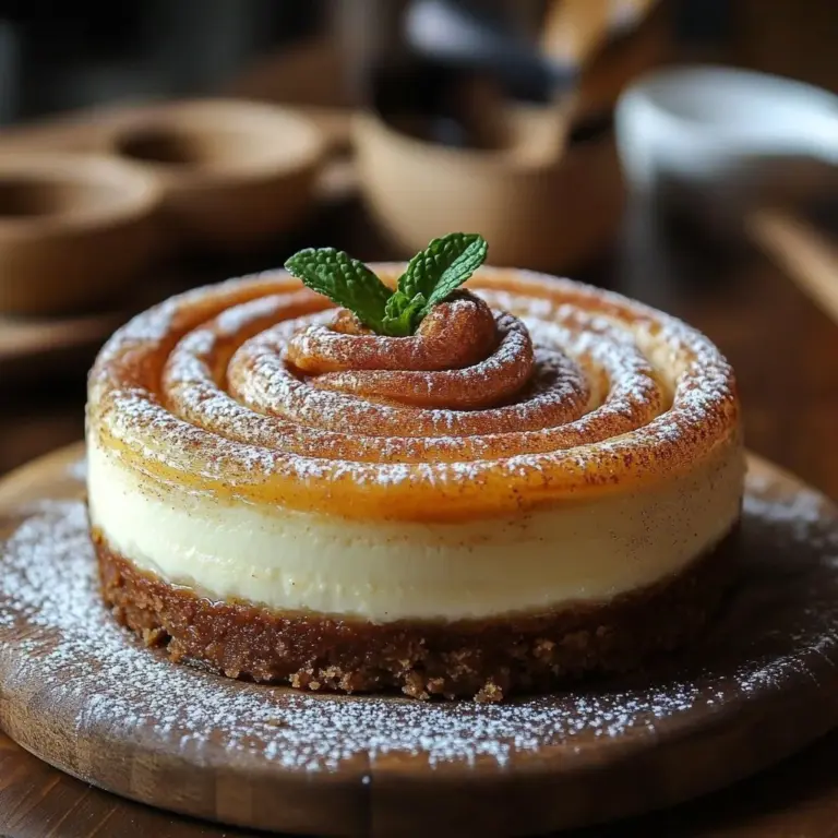 Honeybun Cinnamon Roll Cheesecake topped with cinnamon and icing