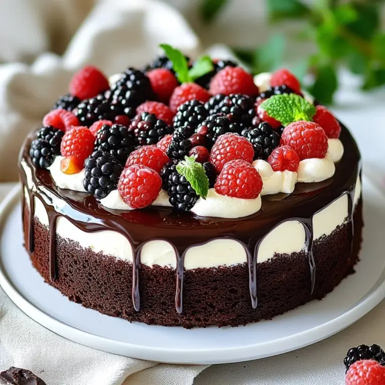 Indulgent chocolate brownie mousse cake with layers of brownie and mousse