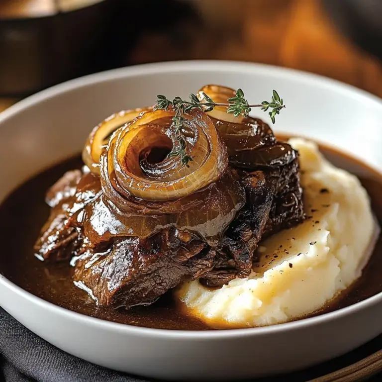 Delicious Instant Pot French Onion Roast served with melted cheese on top