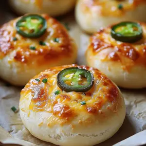 Freshly baked Jalapeno Cheddar Bagels with a cheesy, spicy taste