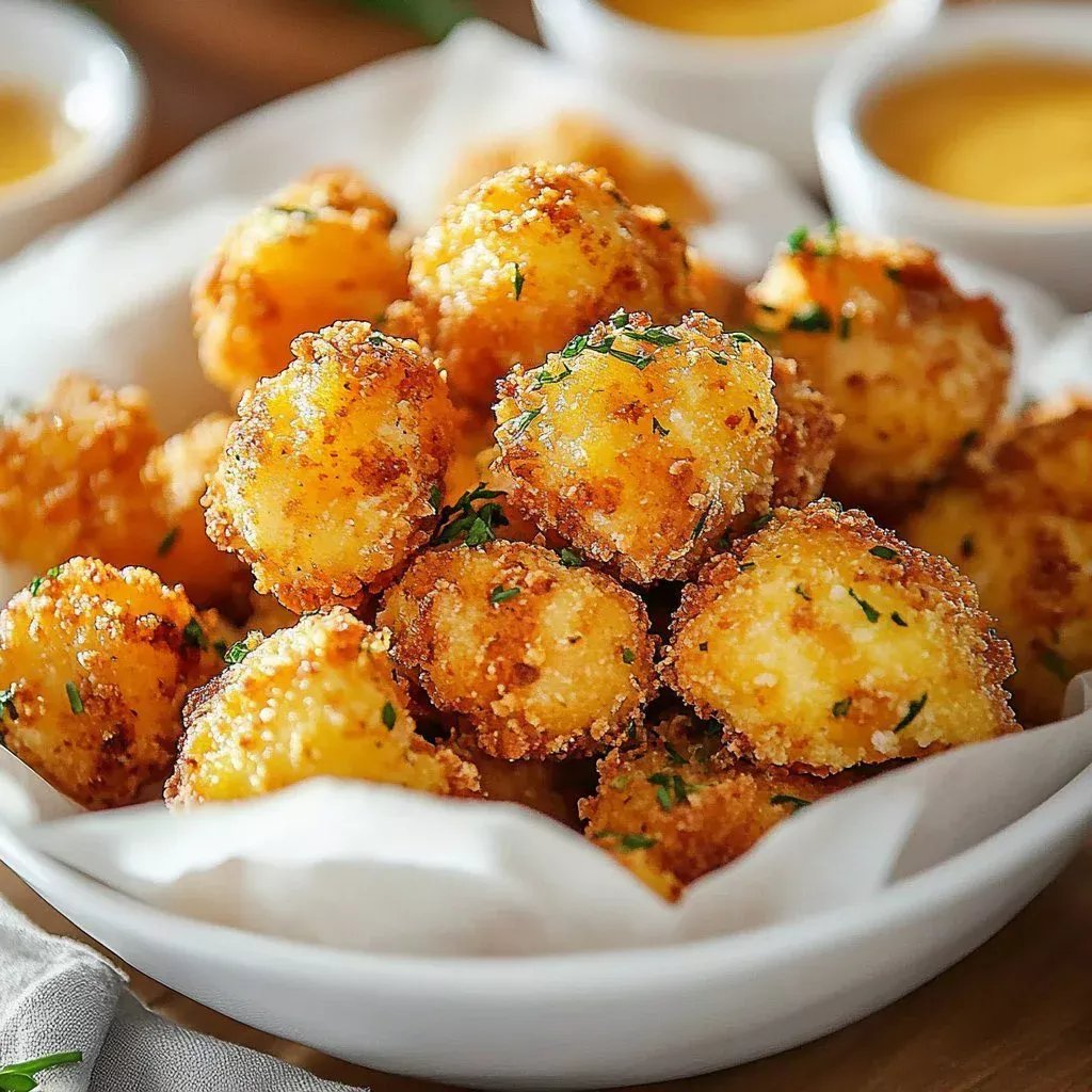KFC-style crispy popcorn chicken in a serving dish.