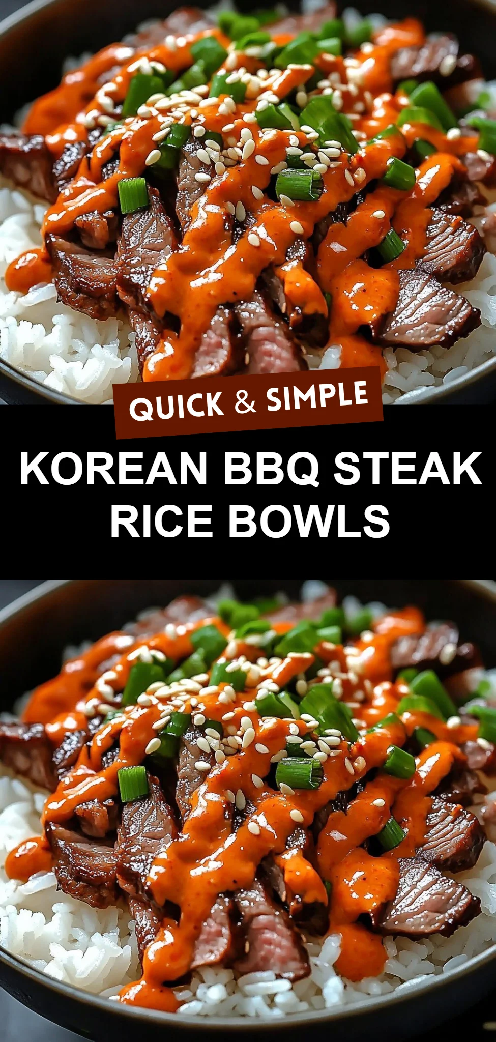 Korean BBQ Steak Rice Bowls