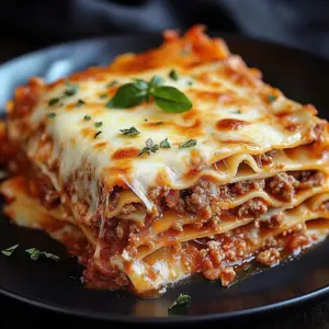 Delicious slow cooker lasagna served with fresh herbs and cheese