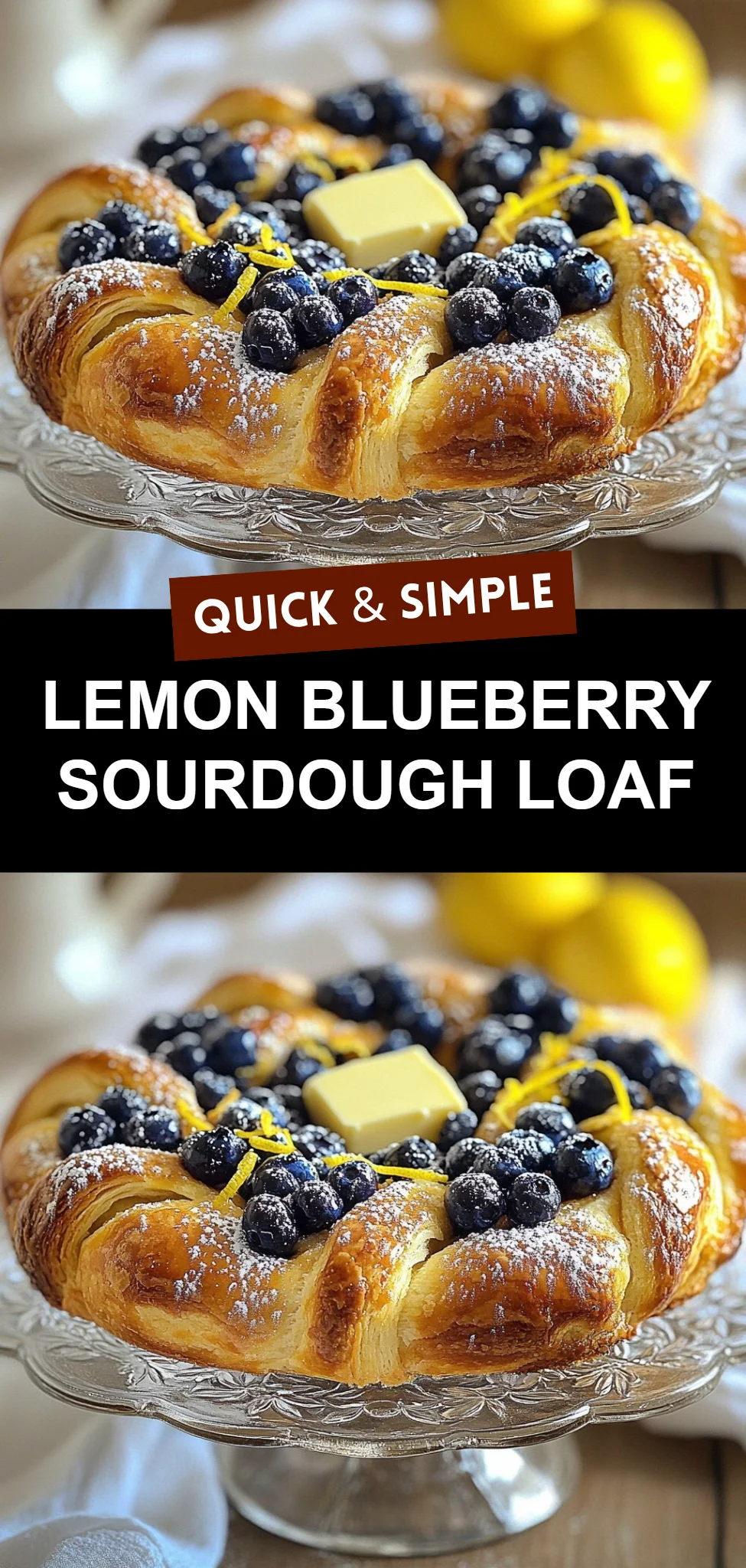 Lemon Blueberry Sourdough Loaf