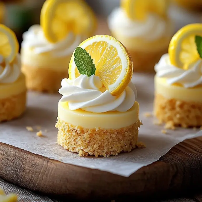 Lemon cheesecake minis on a decorative plate, garnished with lemon zest.