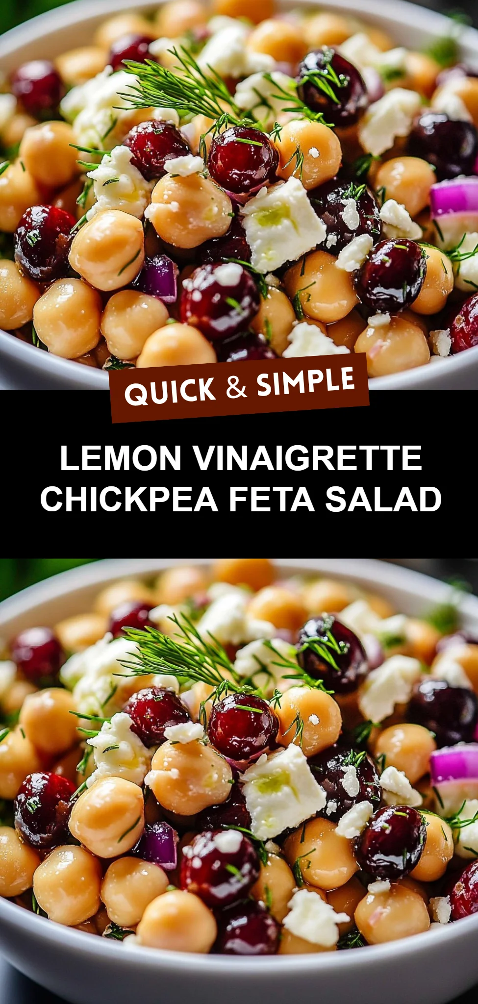 Lemon Vinaigrette Chickpea Feta Salad