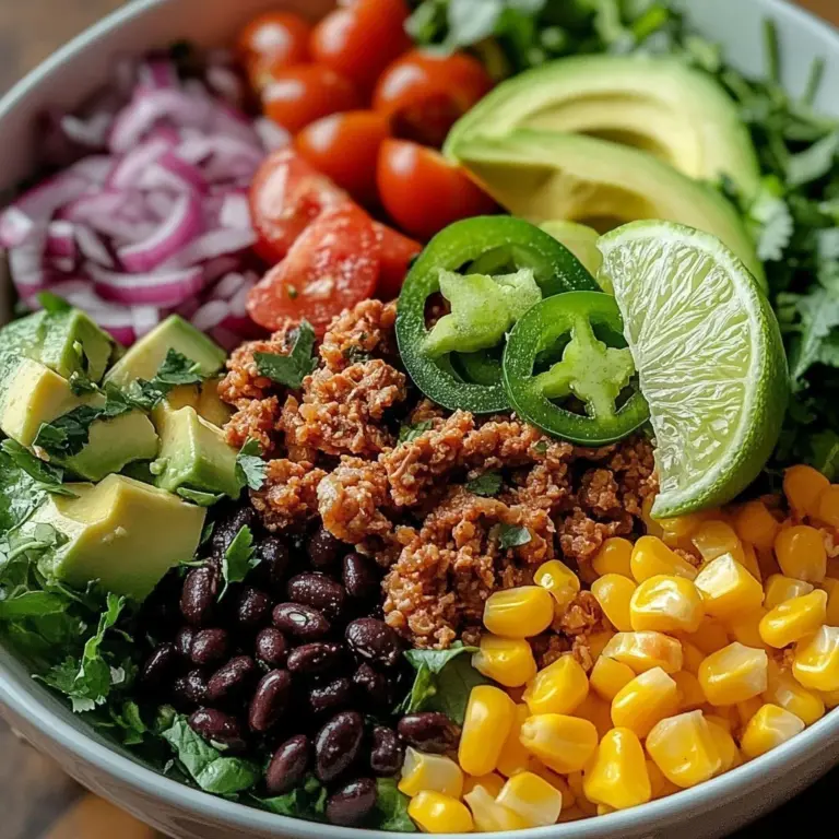 Delicious Lime Turkey Salad Bowl with fresh ingredients and vibrant colors