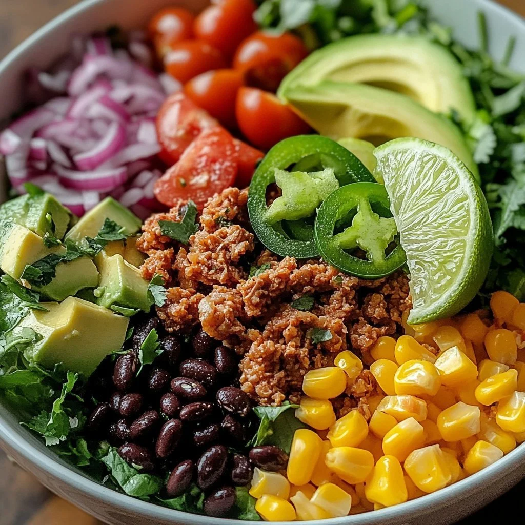 Delicious Lime Turkey Salad Bowl with fresh ingredients and vibrant colors
