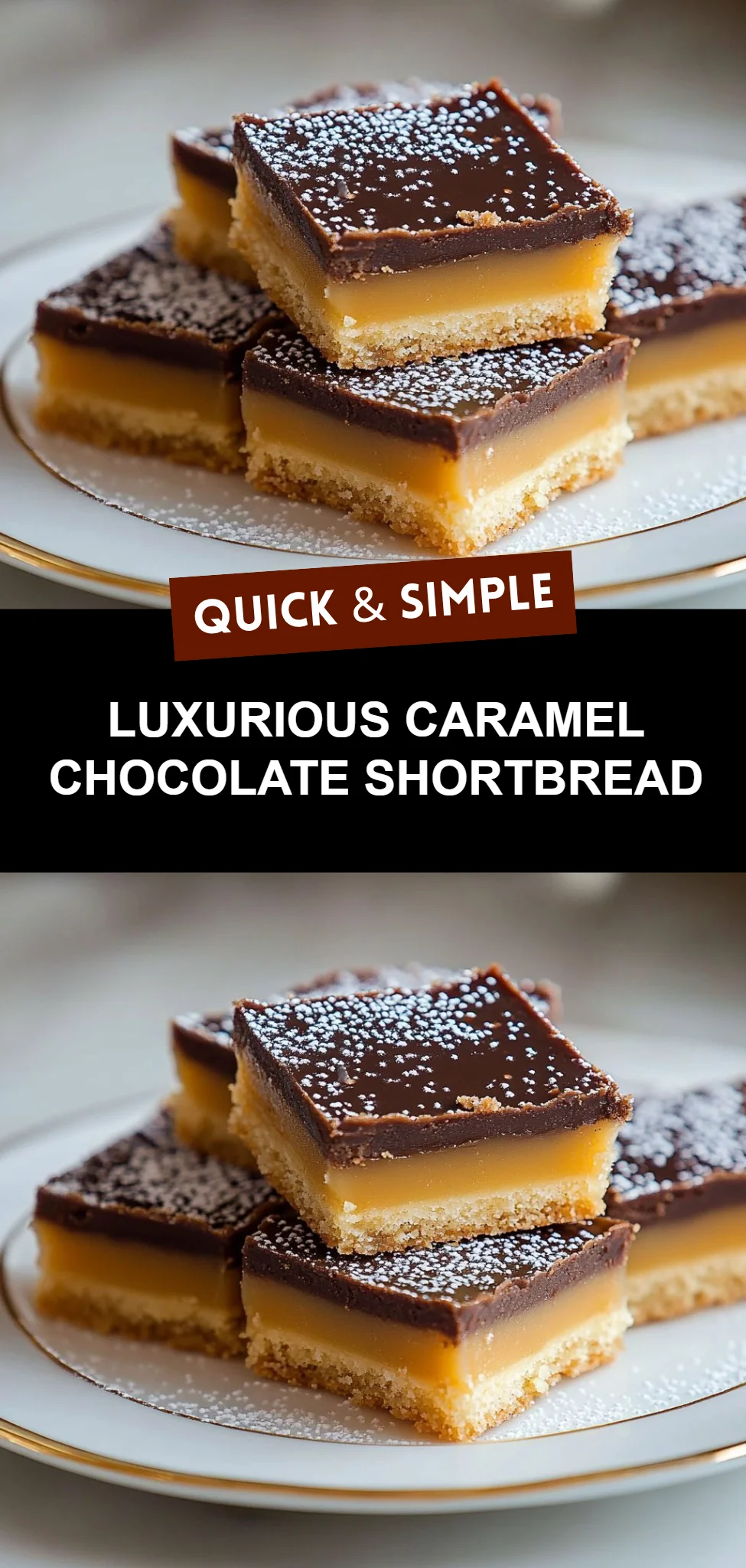 Luxurious Caramel Chocolate Shortbread