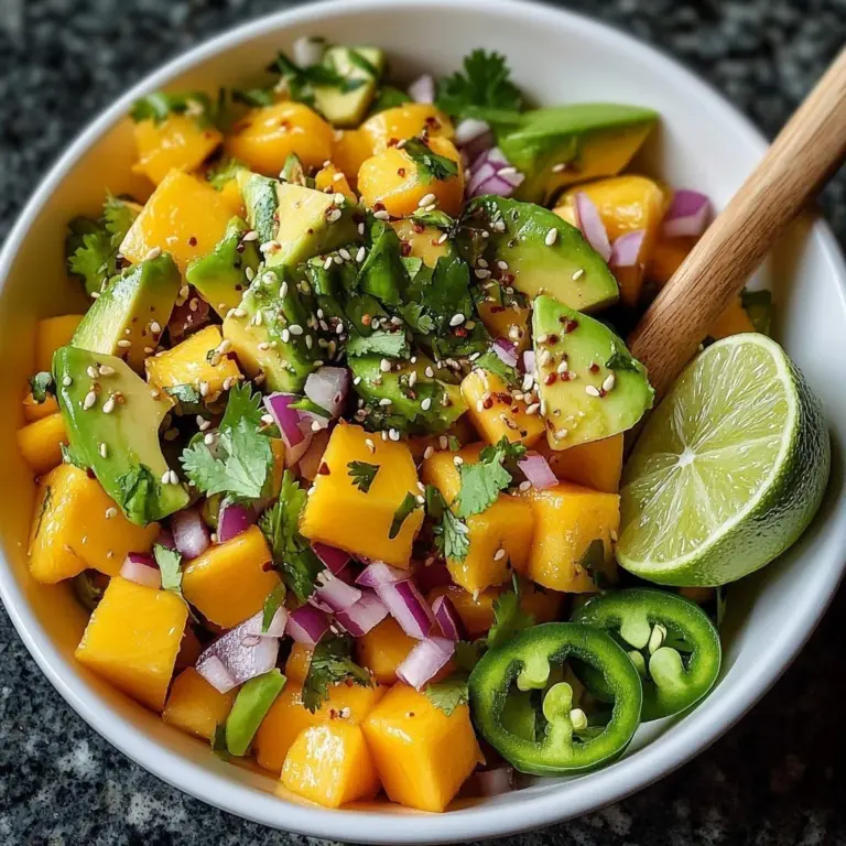 Fresh Mango Lime Salad with vibrant fruits and greens