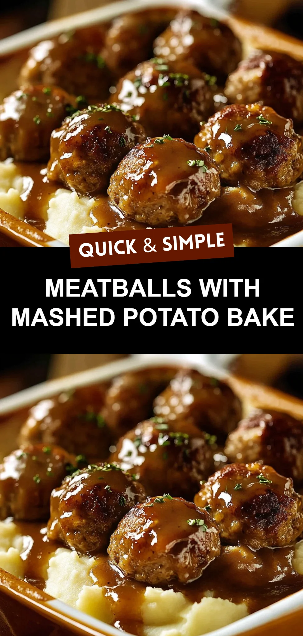 Meatballs with Mashed Potato Bake