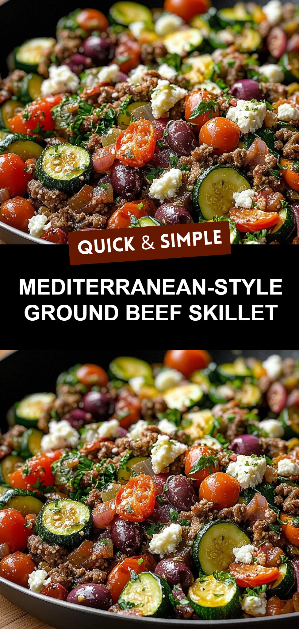 Mediterranean-Style Ground Beef Skillet