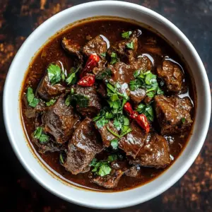 Delicious Mexican Beef Birria slow-cooked in a flavorful broth