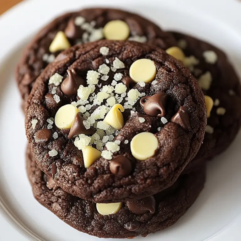 Freshly baked minty chocolate dream cookies on a plate