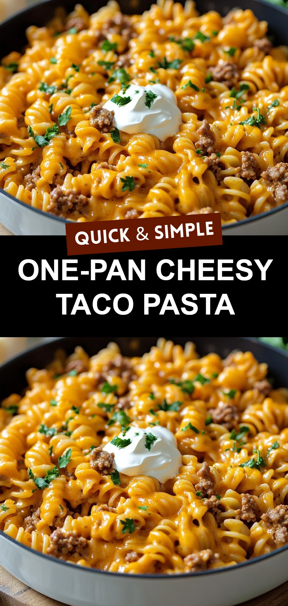 One-Pan Cheesy Taco Pasta