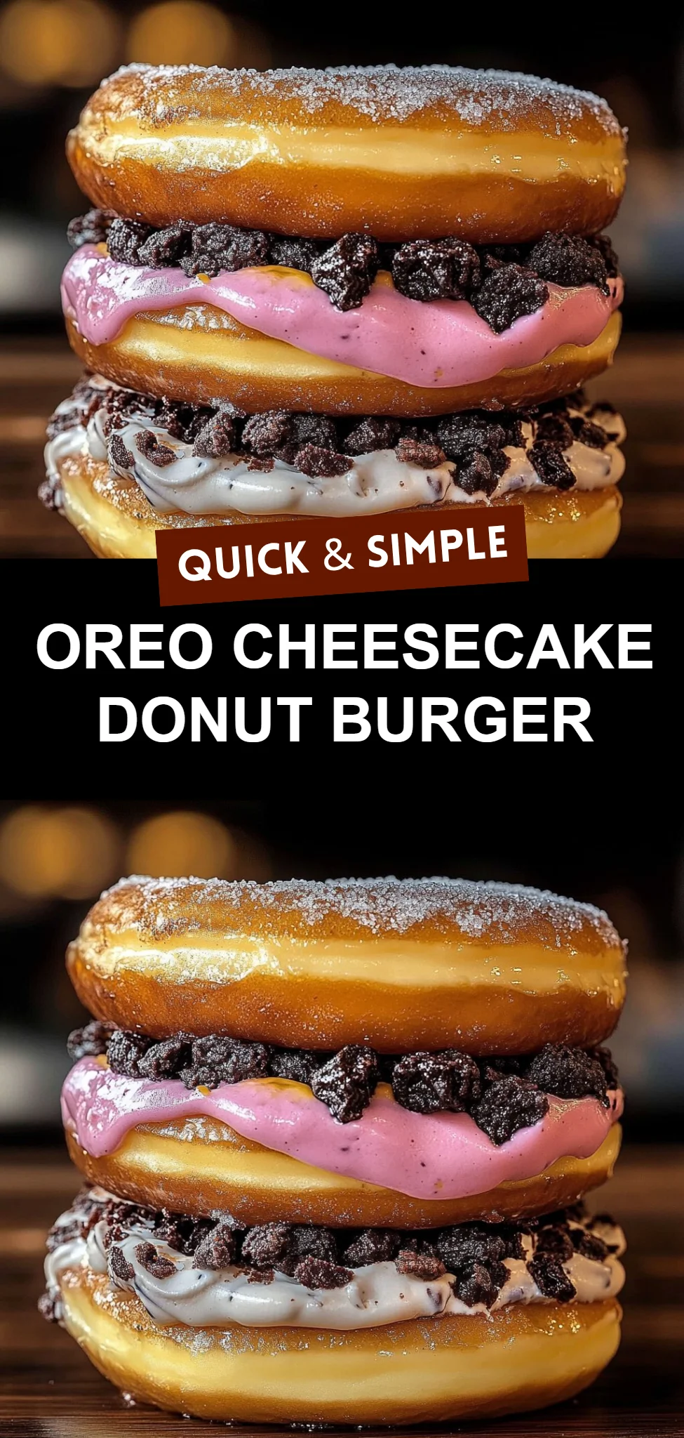 Oreo Cheesecake Donut Burger