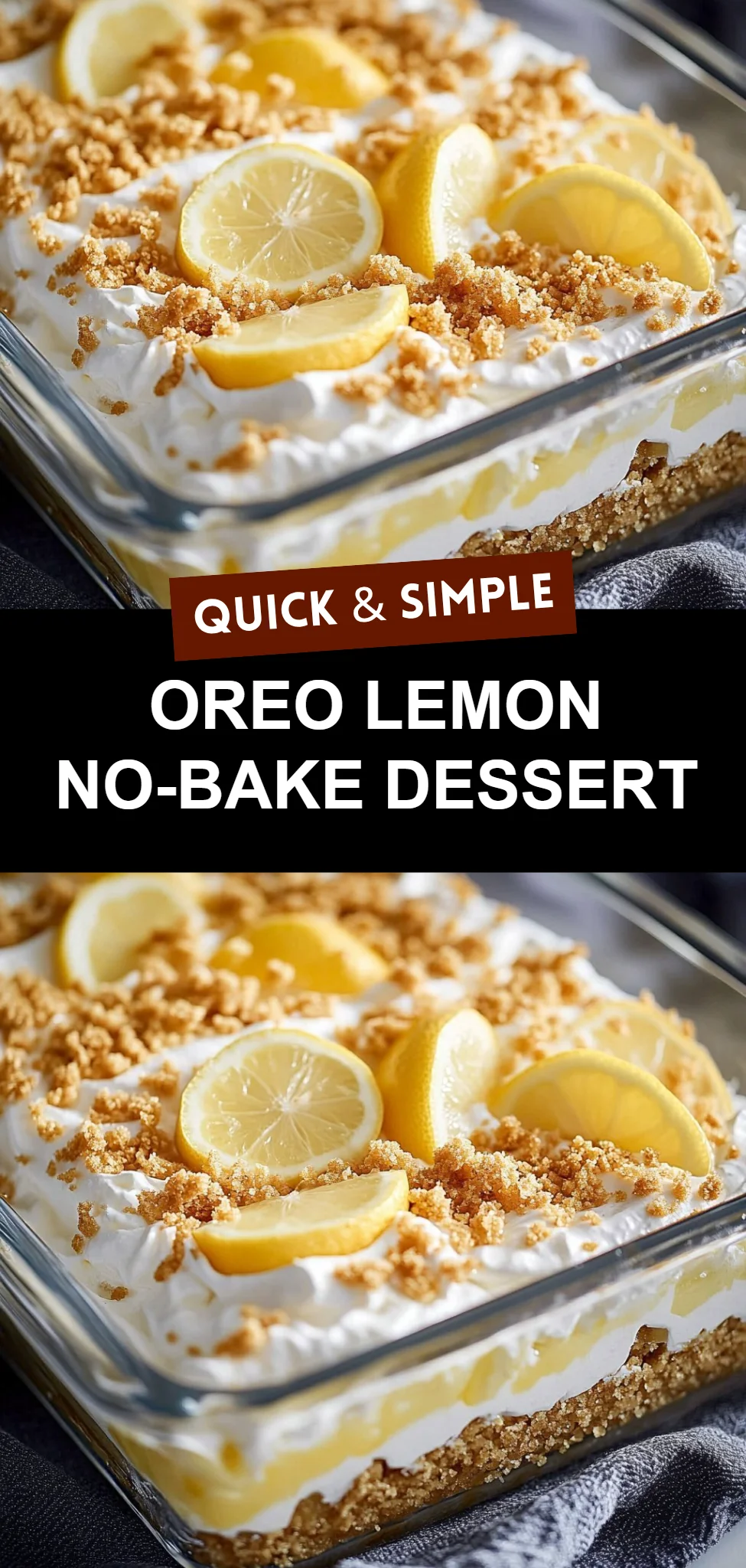Oreo Lemon No-Bake Dessert