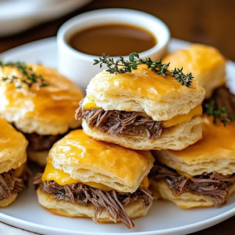 Oven-baked French dip biscuits served with dipping sauce