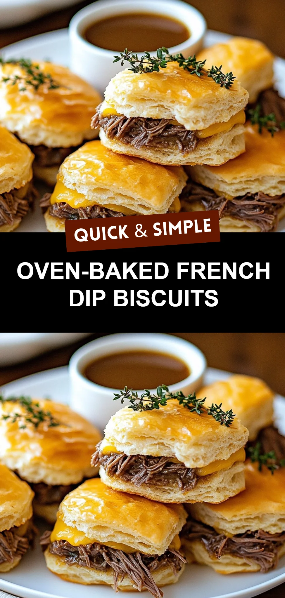 Oven-Baked French Dip Biscuits