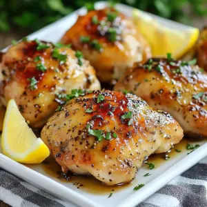 Oven-roasted juicy chicken breasts served with herbs and spices