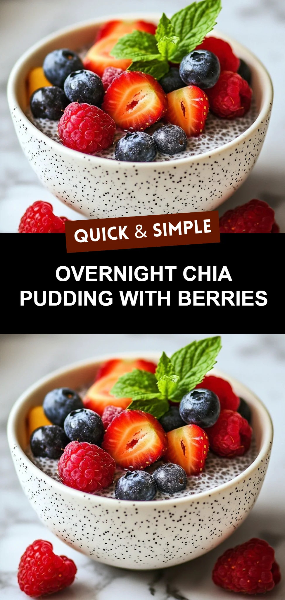 Overnight Chia Pudding with Berries