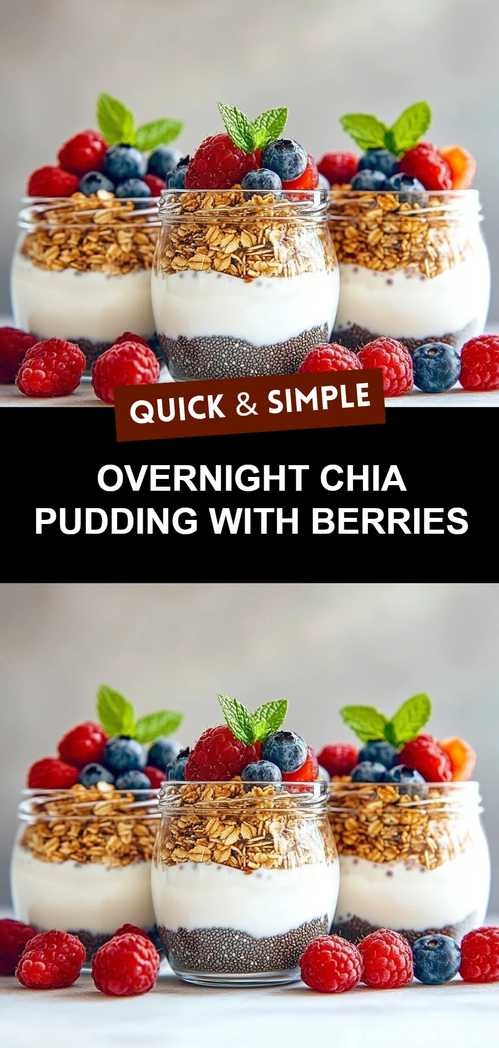 Overnight Chia Pudding with Berries