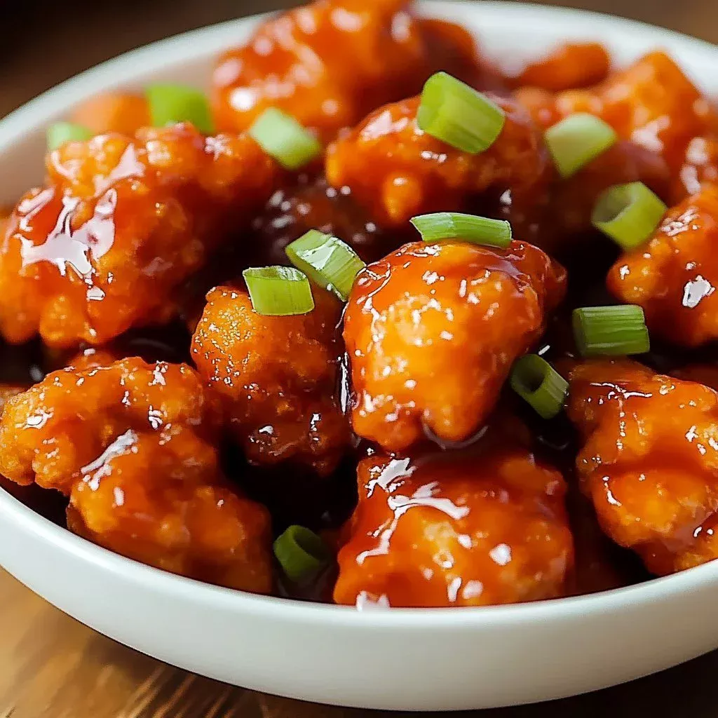 Delicious homemade Panda Express orange chicken recipe on a serving plate