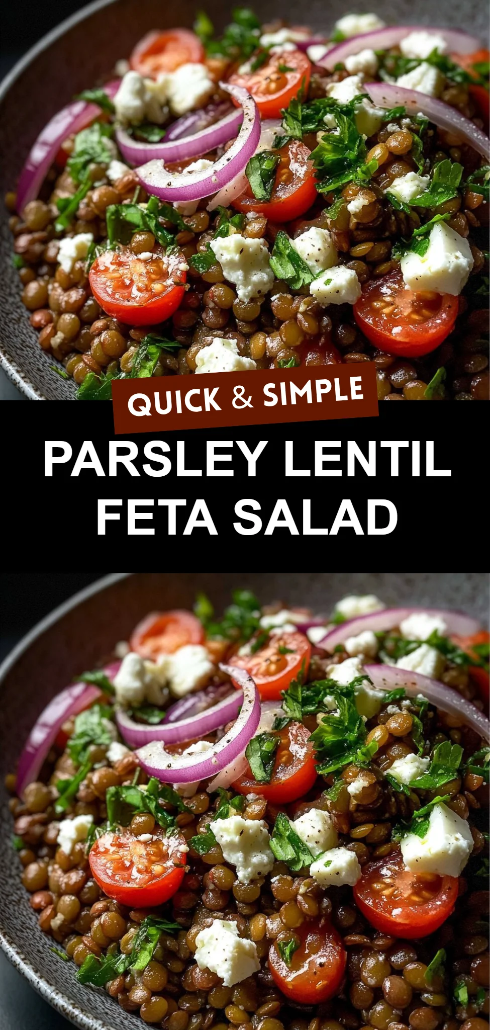 Parsley Lentil Feta Salad