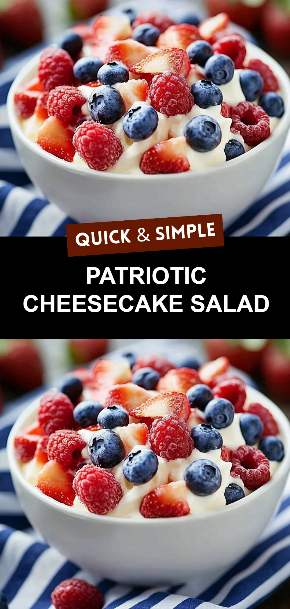 Patriotic Cheesecake Salad