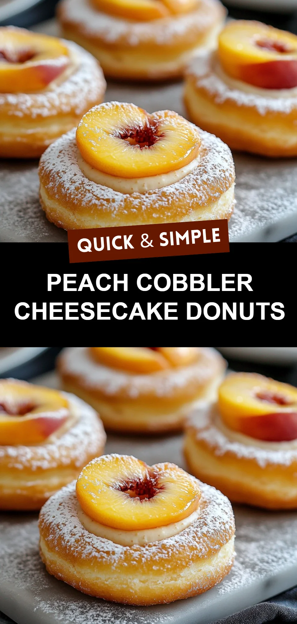 Peach Cobbler Cheesecake Donuts