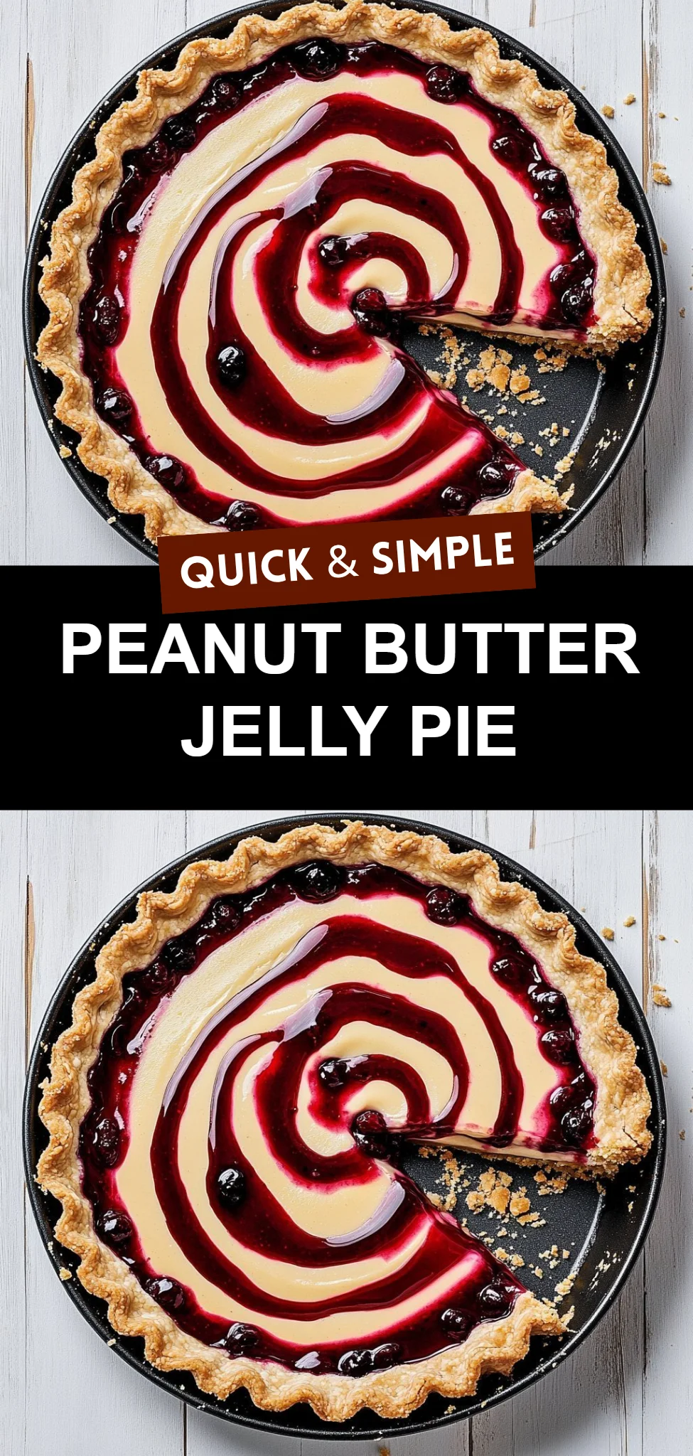 Peanut Butter Jelly Pie