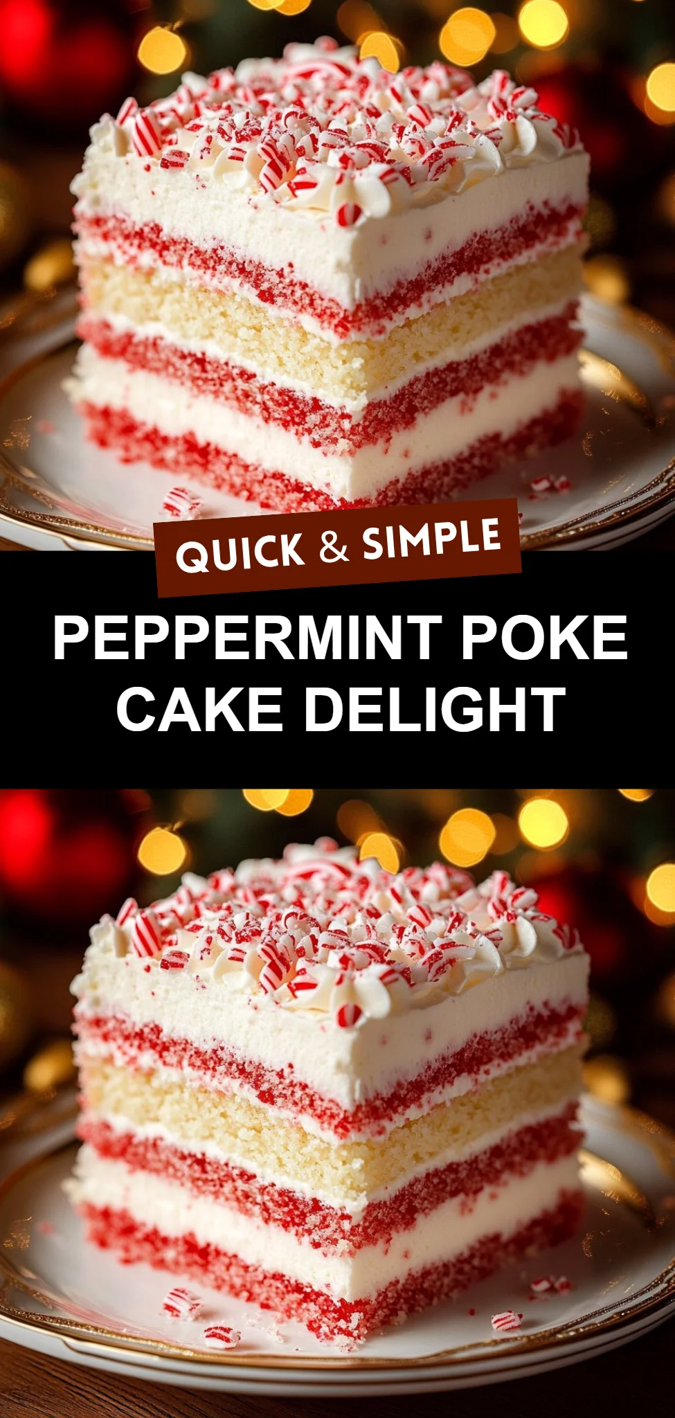 Peppermint Poke Cake Delight