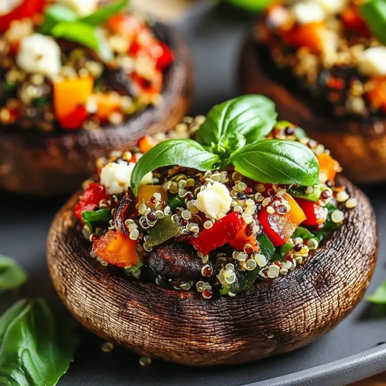 Delicious Portobello stuffed mushroom burgers served on a plate