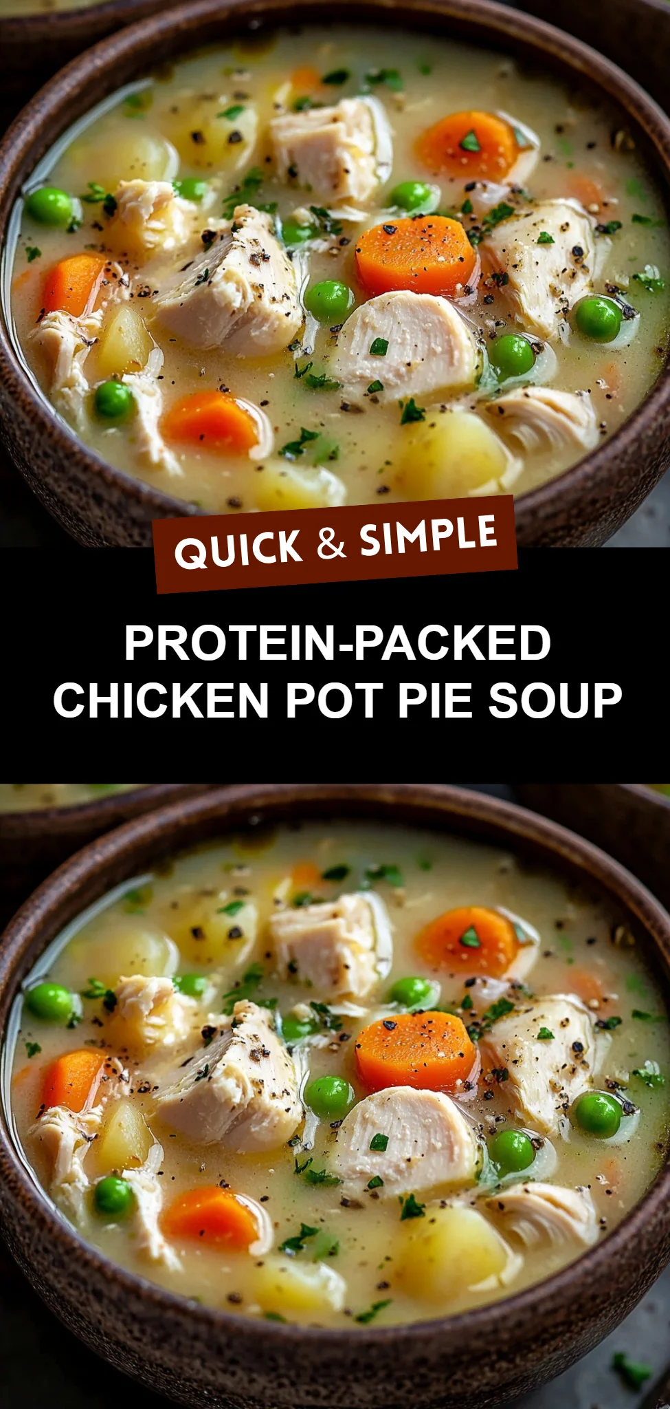 Protein-Packed Chicken Pot Pie Soup