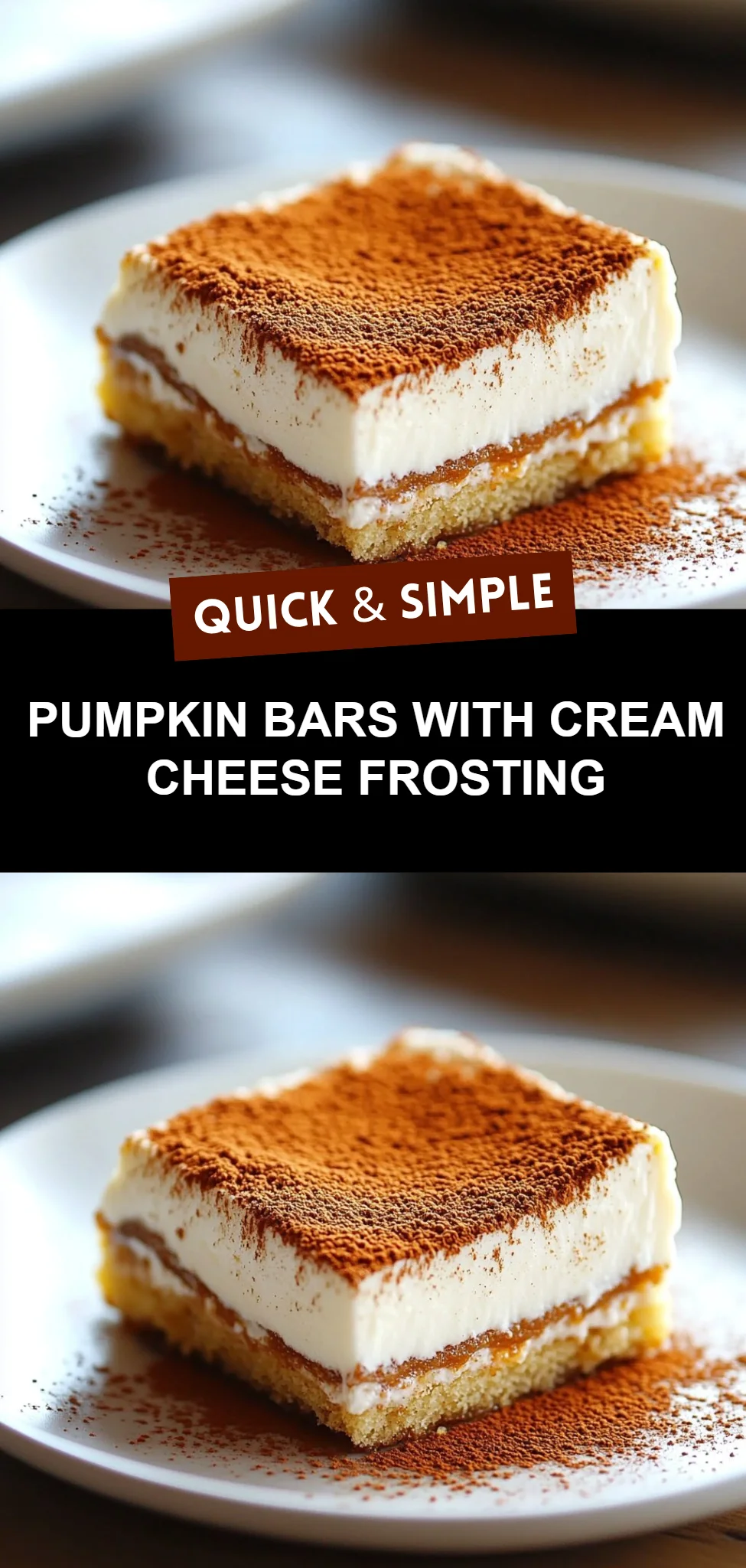 Pumpkin Bars with Cream Cheese Frosting