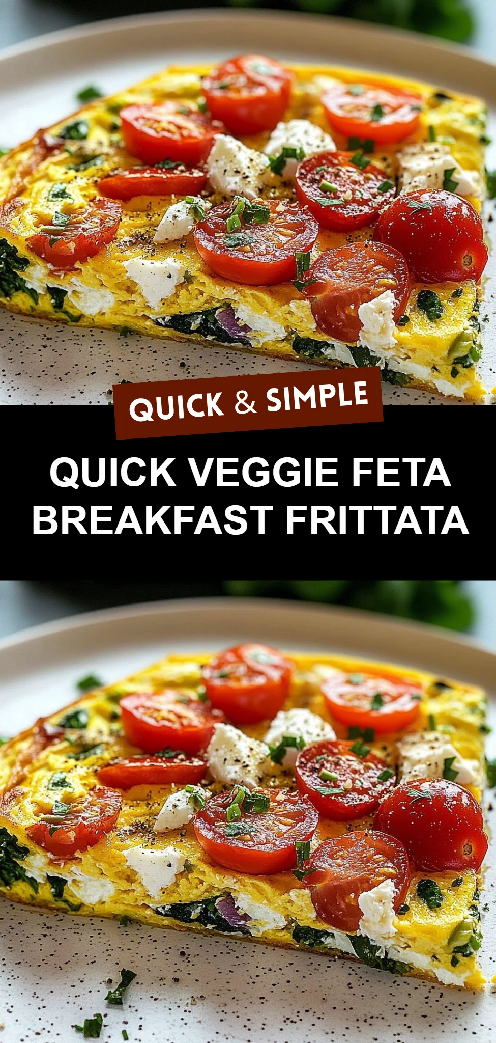 Quick Veggie Feta Breakfast Frittata