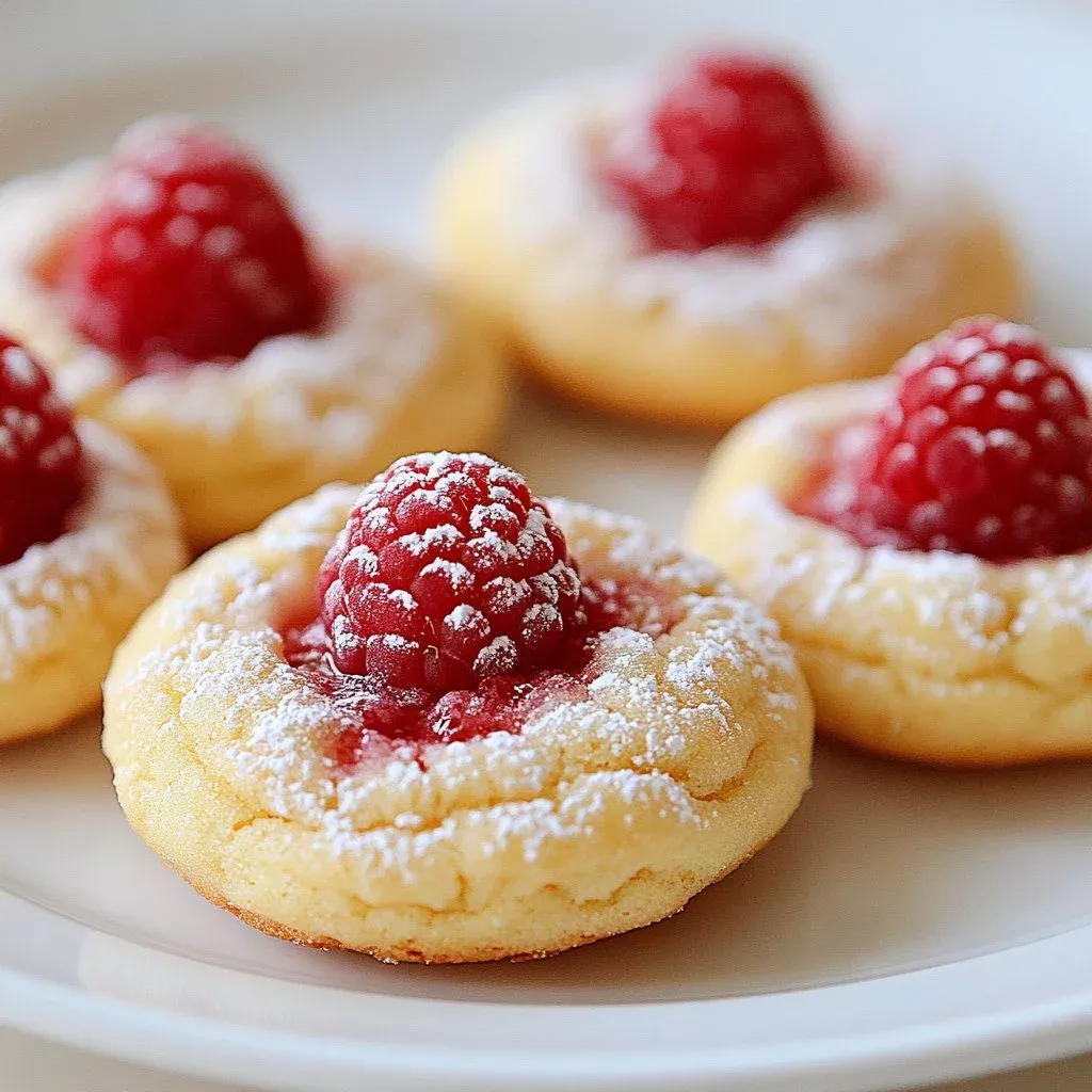 Freshly baked raspberry sugar chewy cookies on a cooling rack